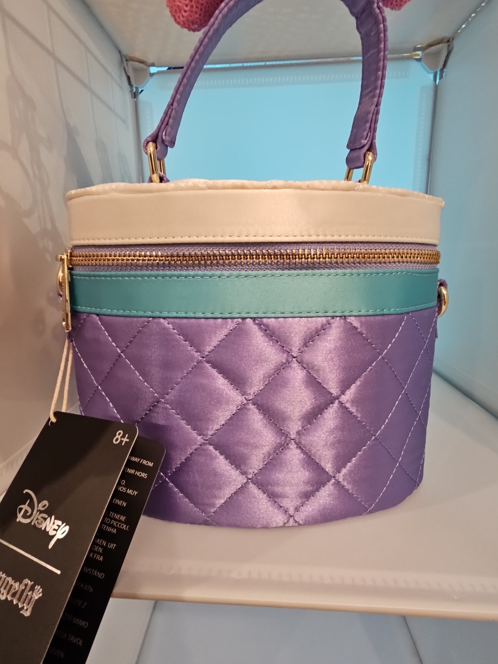 Loungefly Disney Daisy Duck Quilted Crossbody Bag With a Distinctive Sequin Bow